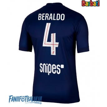Paris Saint-Germain Lucas Beraldo #4 Tricou Fotbal Replică 2025-26 Barbati Acasa